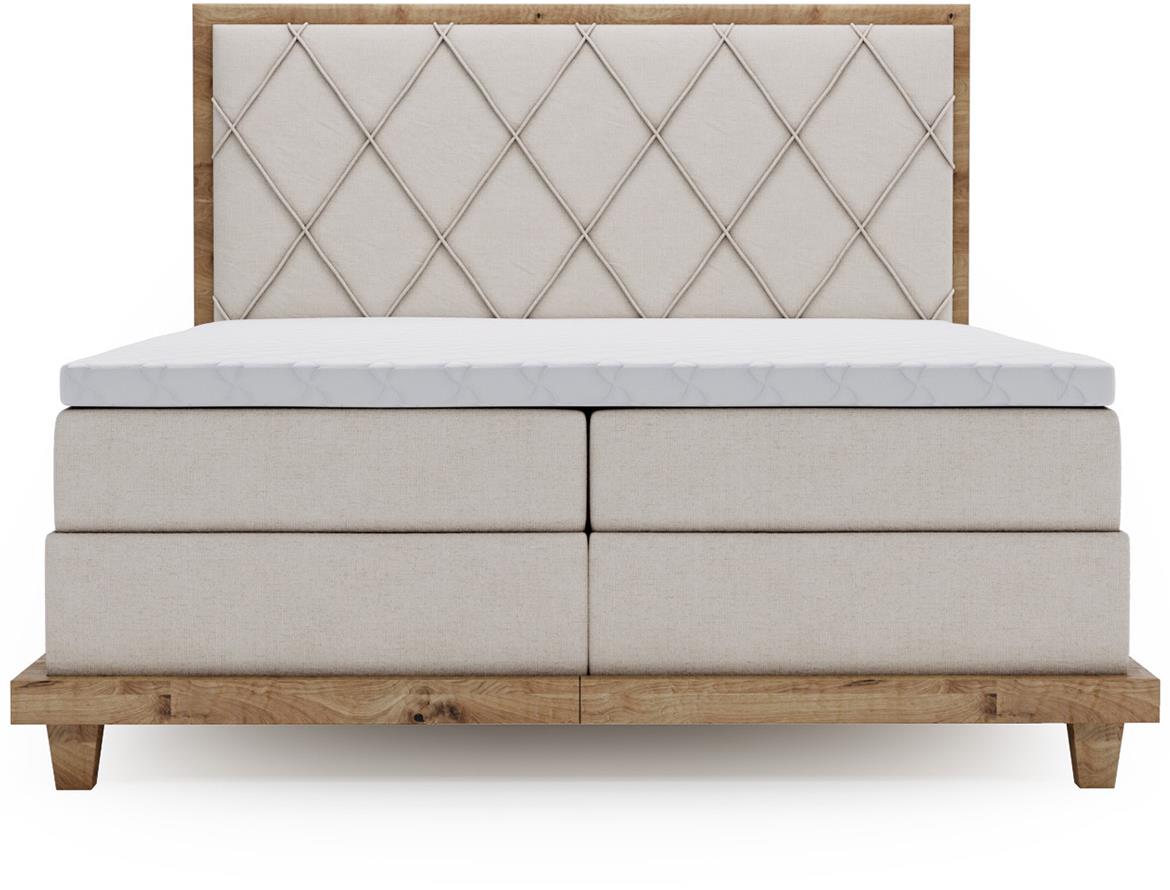 Boston Legacy 01 boxspring krevet 192x220x115 cm bež