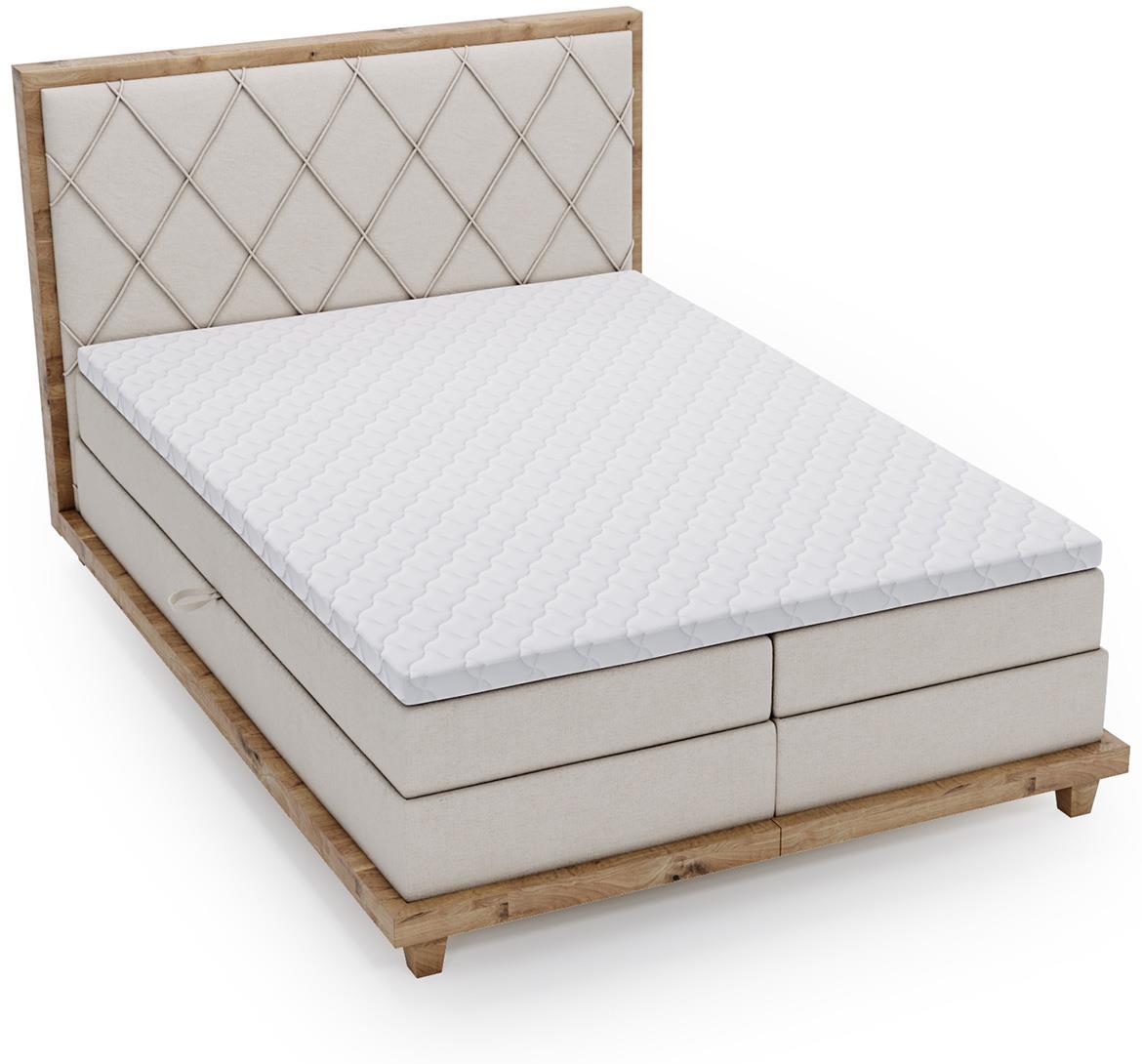 Boston Legacy 01 boxspring krevet 192x220x115 cm bež