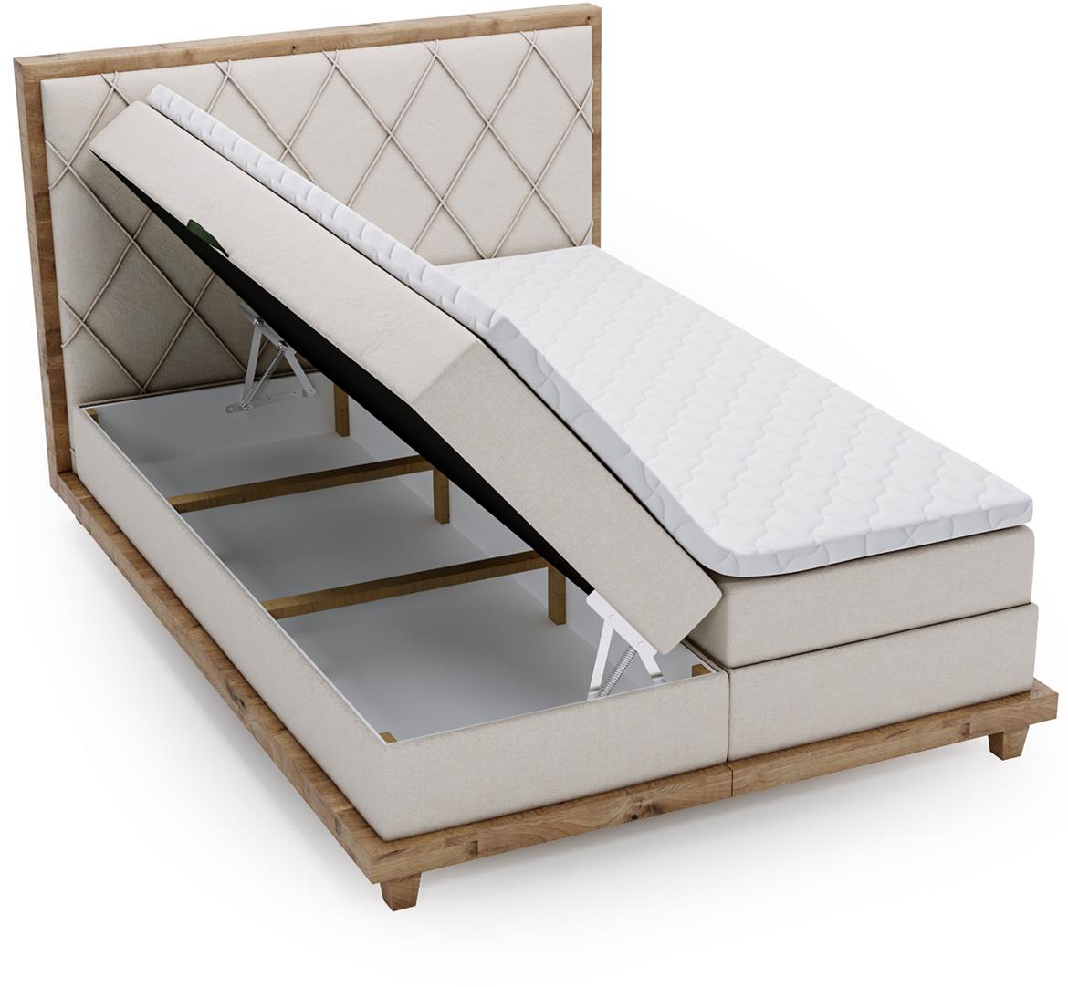 Boston Legacy 01 boxspring krevet 192x220x115 cm bež