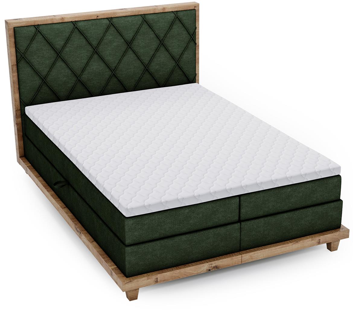 Boston Legacy 09 boxspring krevet 172x220x115 cm zeleni