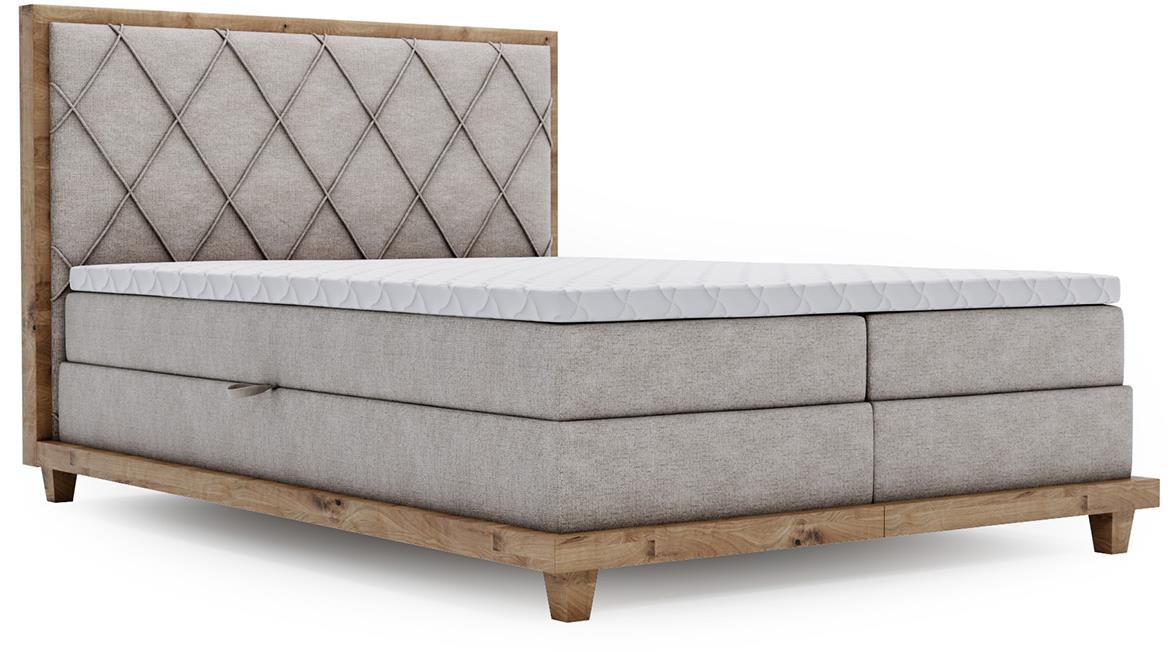 Boston Legacy 20 boxspring krevet 152x220x115 cm sivi