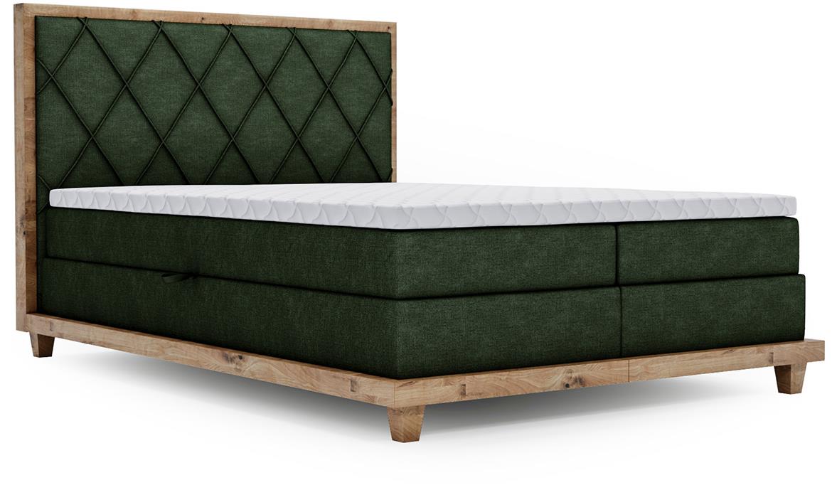 Boston Legacy 09 boxspring krevet 152x220x115 cm zeleni