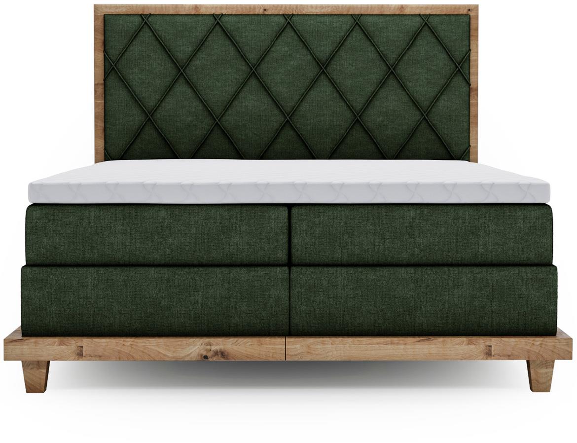 Boston Legacy 09 boxspring krevet 152x220x115 cm zeleni