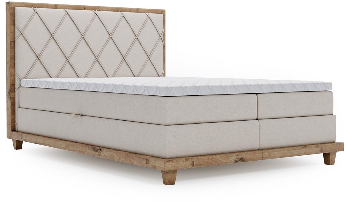 Boston Legacy 01 boxspring krevet 152x220x115 cm bež