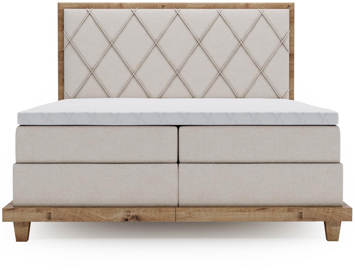 Boston Legacy 01 boxspring krevet 152x220x115 cm bež