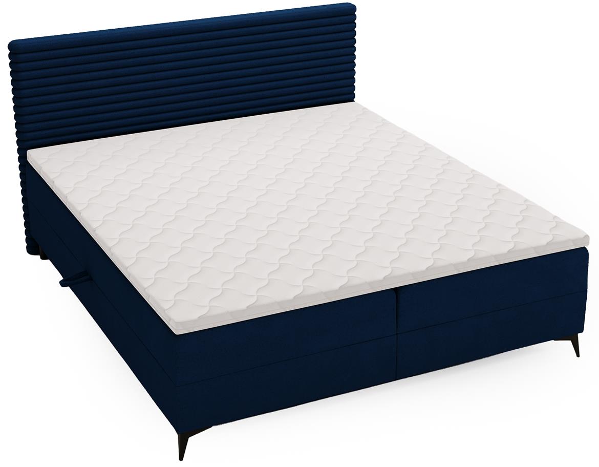 Point Vito 86/Lapit 86 boxspring krevet 142x213x106 cm plavi