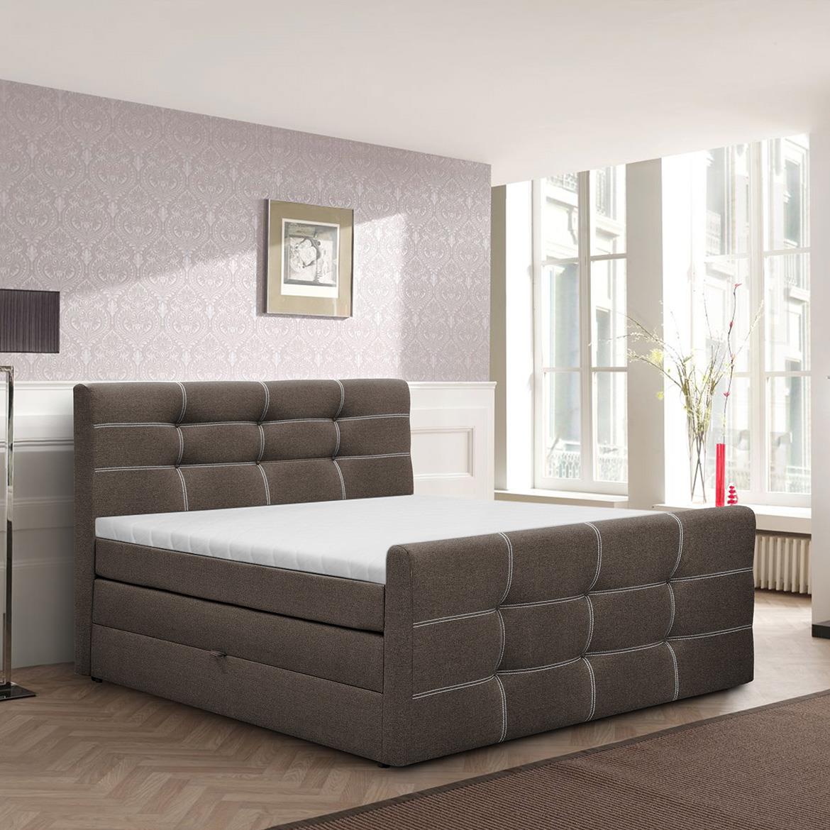 Bling II Inari 28 boxspring krevet 184x222x127 cm braon