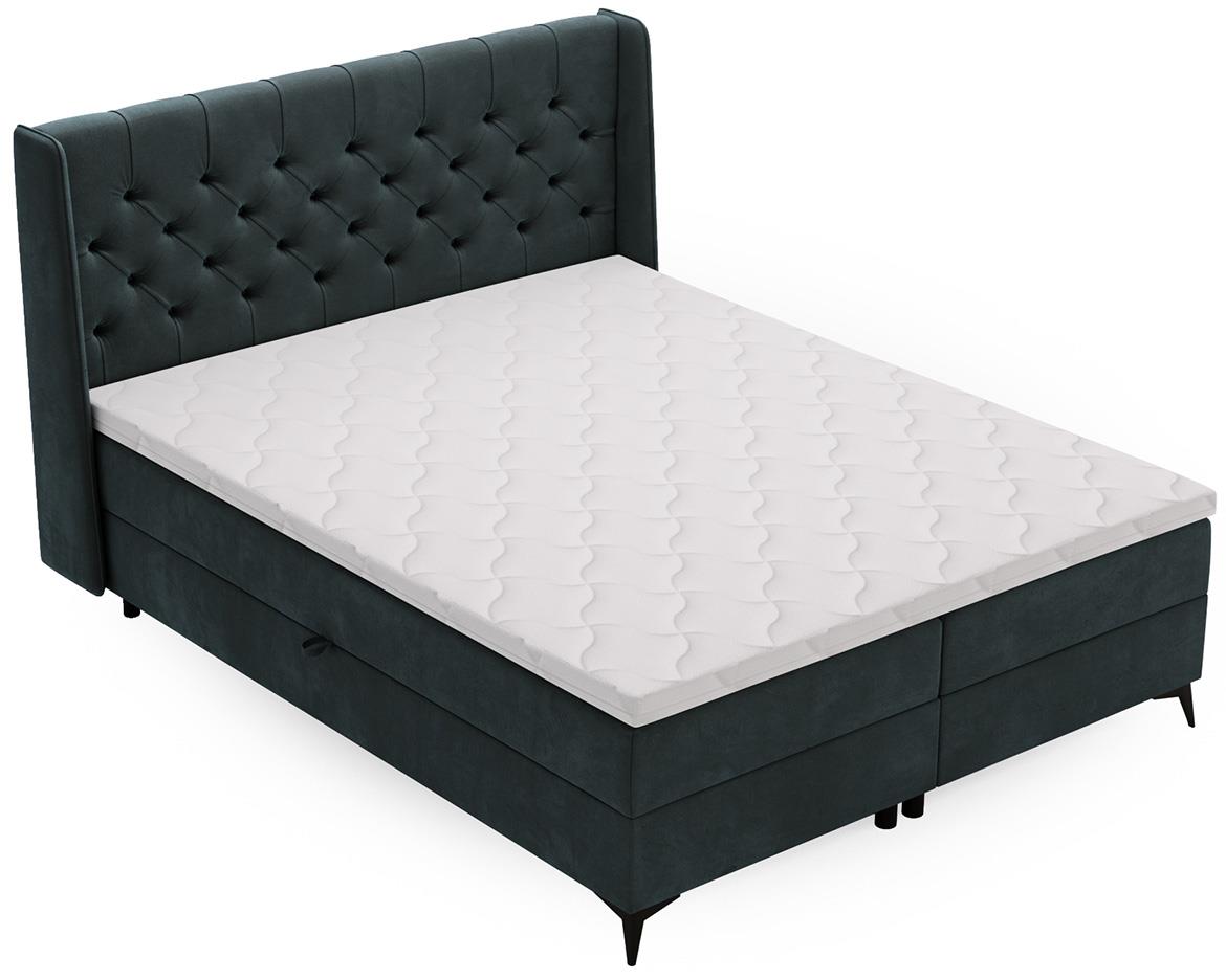 Zara Vega 99 boxspring krevet 192x213x118 cm crni