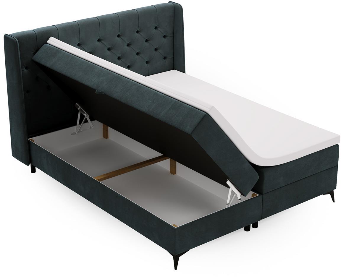 Zara Vega 99 boxspring krevet 192x213x118 cm crni