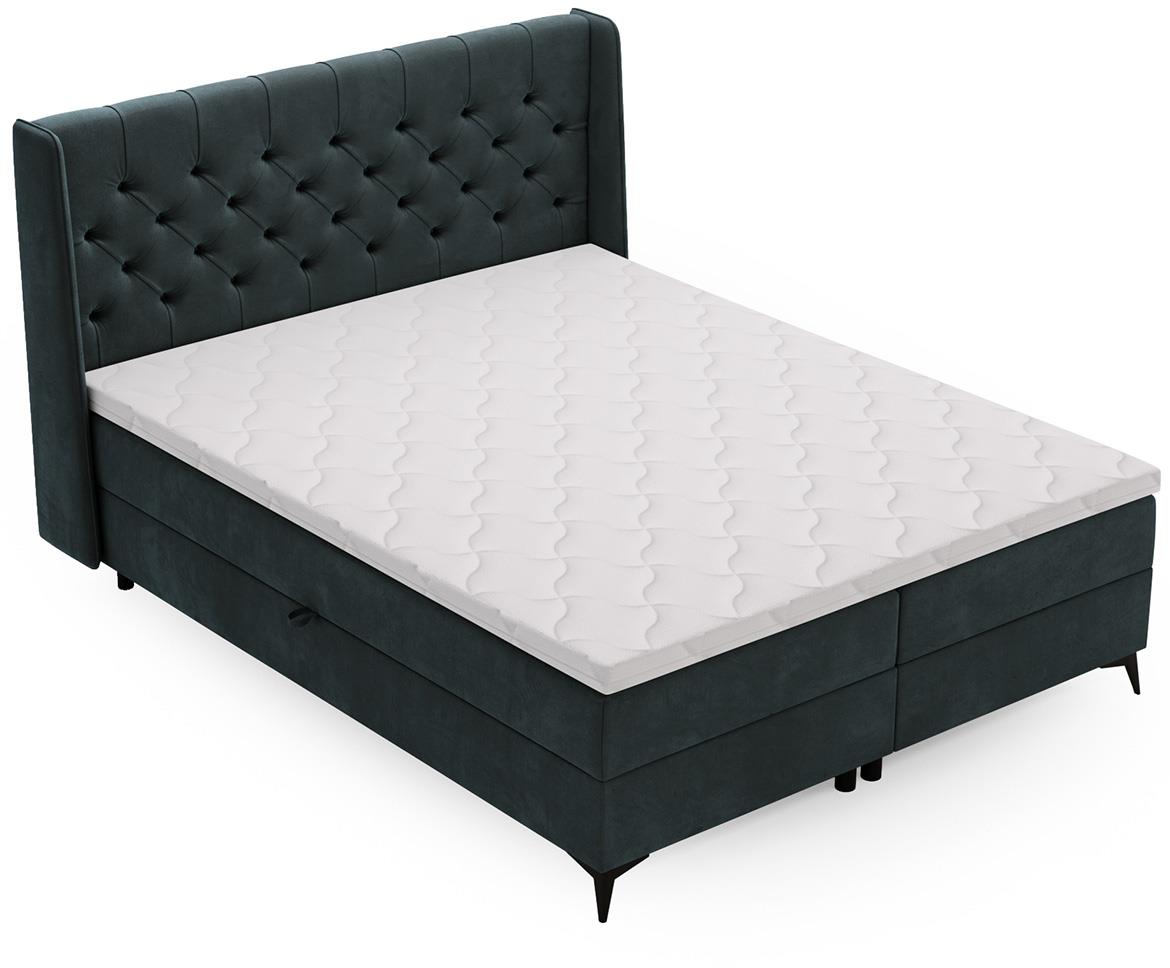 Zara Vega 79 boxspring krevet 192x213x118 cm zeleni