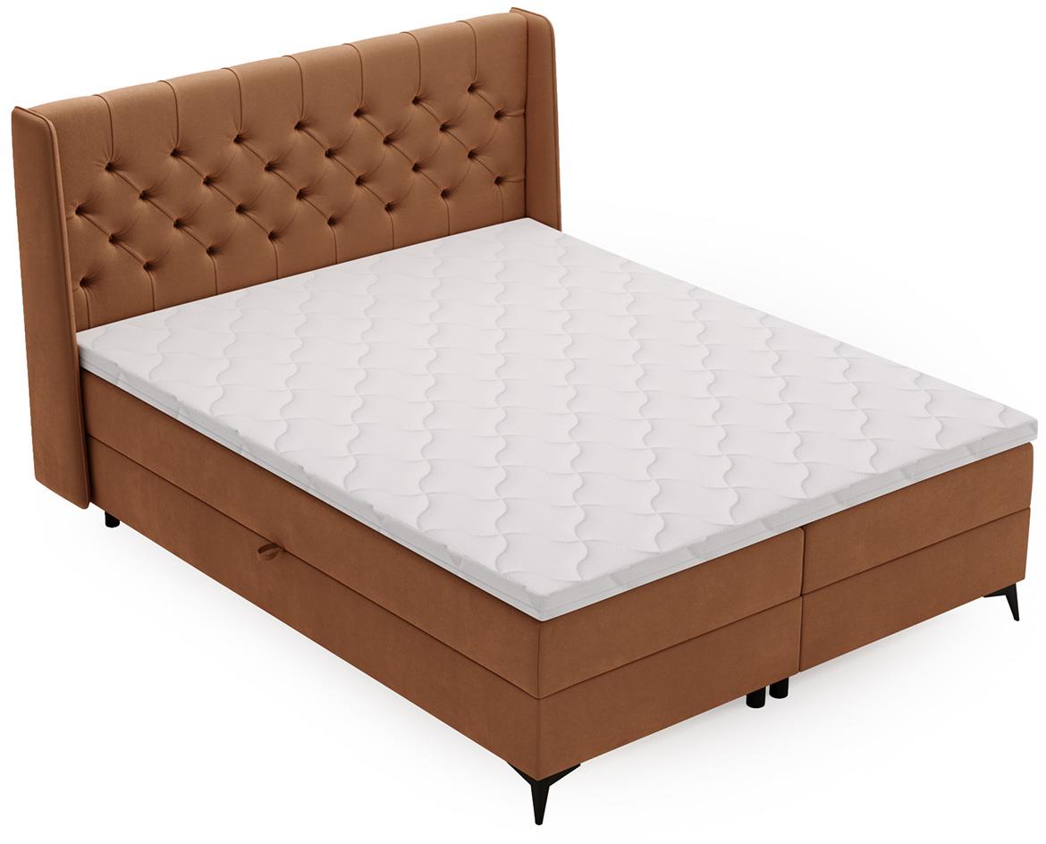 Zara Vega 56 boxspring krevet 192x213x118 cm braon