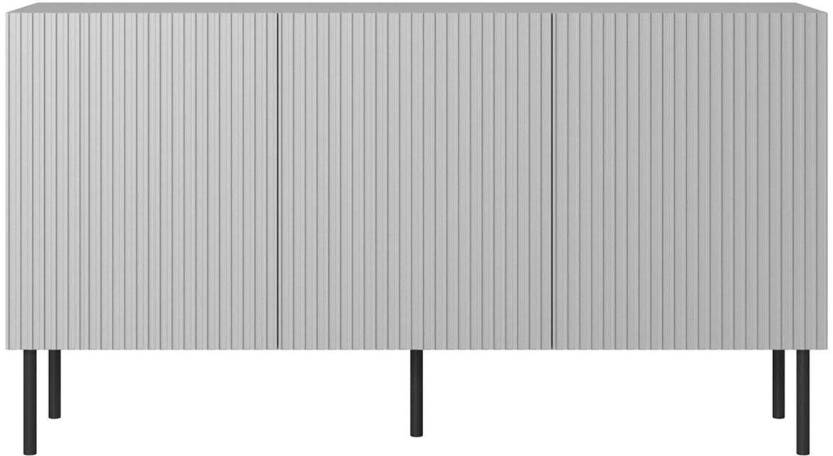 Asensio KM-1 komoda 3 vrata 150x42x81 cm siva