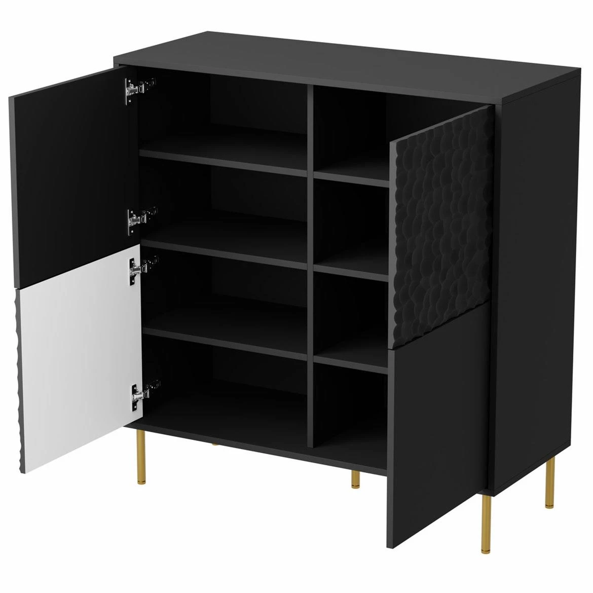 Bullet KM-2 komoda 4 vrata 100x41x105 crna