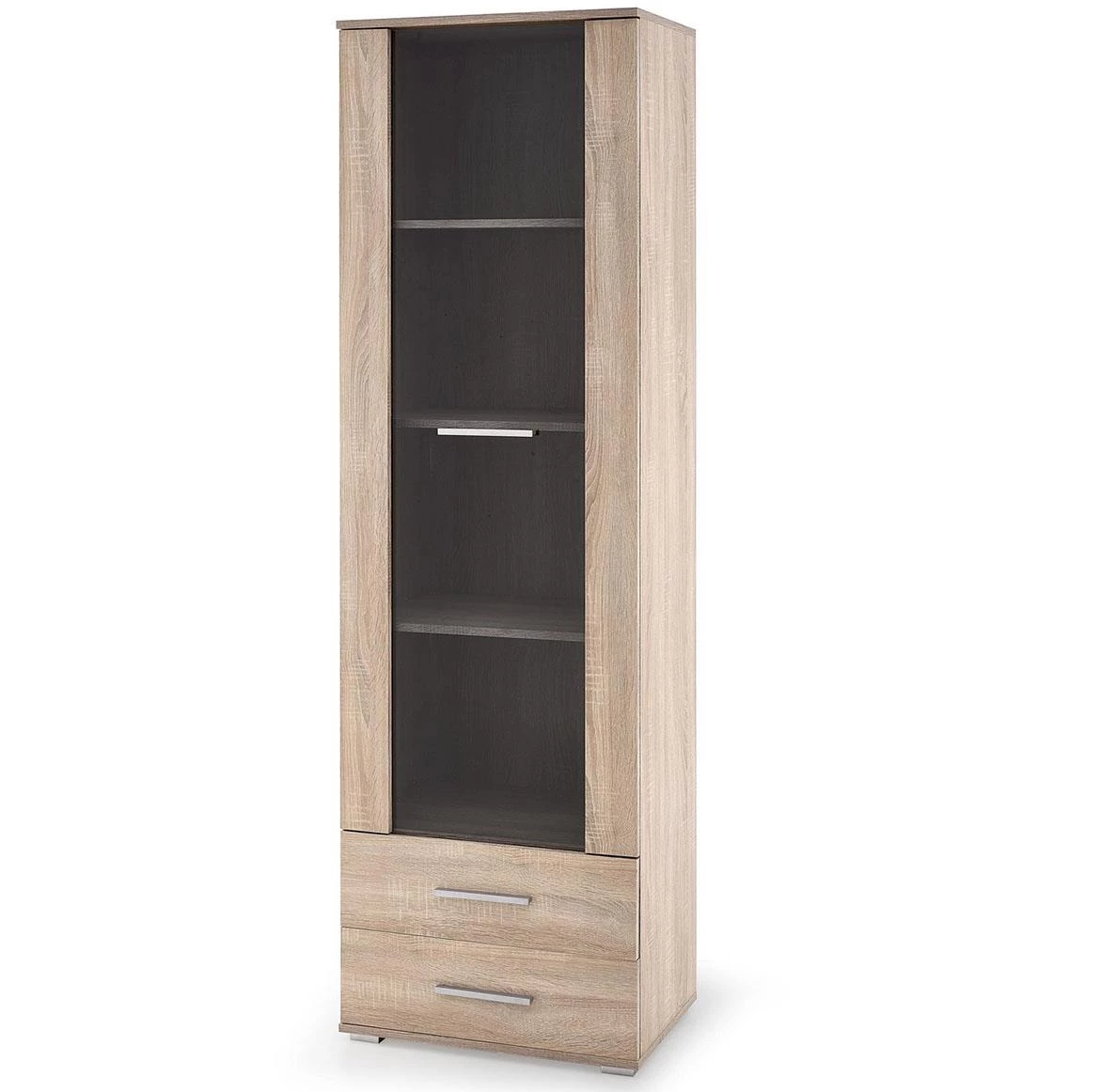 Lima W-1 vitrina 2 fioke + 1 vrata 60x40x200 cm natur (Sonoma hrast)