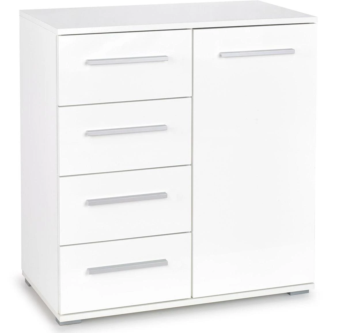 Lima KM-2 komoda 4 fioke + 1 vrata 77x40x82 cm bela
