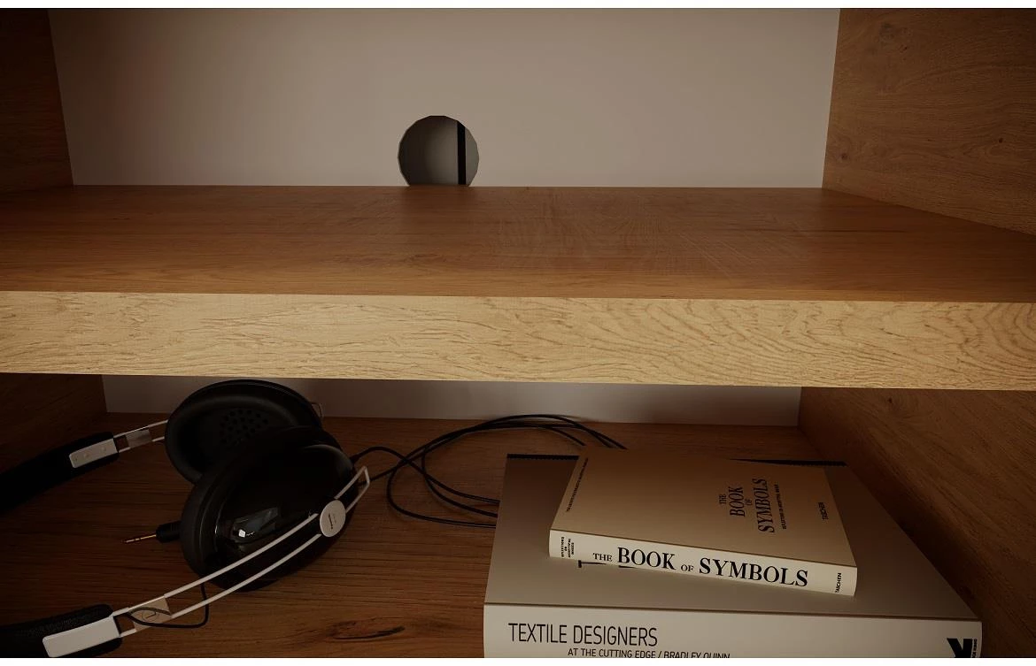 Toronto komoda 3 vrata 120x39,9x95,5 cm natur (Artisan hrast)/bela