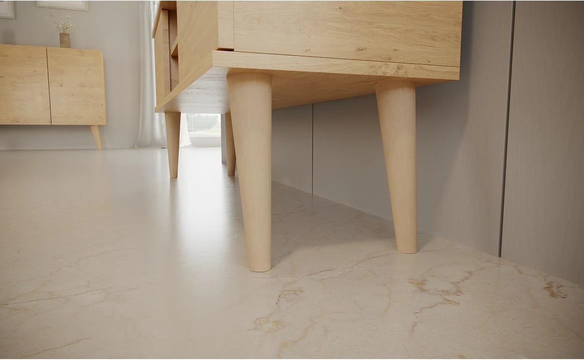 Toronto komoda 3 vrata 120x39,9x95,5 cm natur (Artisan hrast)/bela