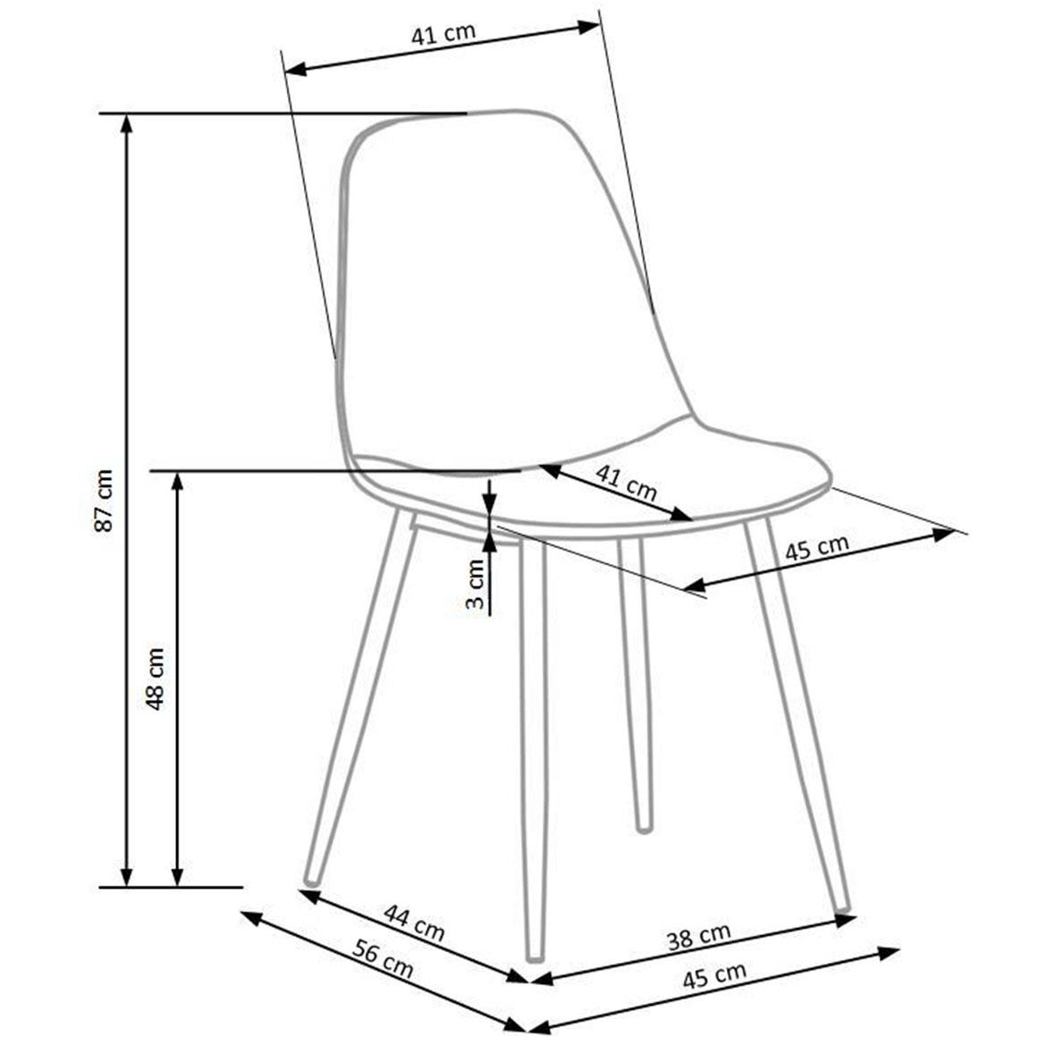 K417 stolica 44x56x87 cm senf