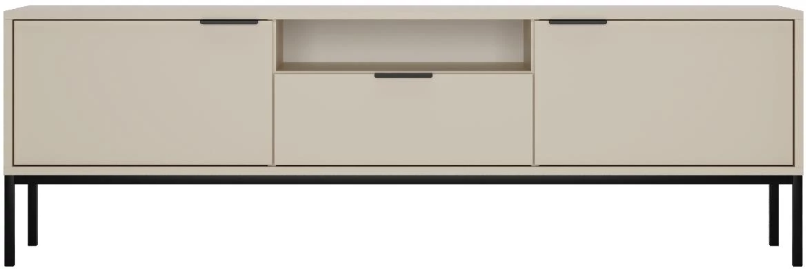 Austin TV komoda  3 vrata + 1 polica 175x33x56,4 cm bež kašmir/crni