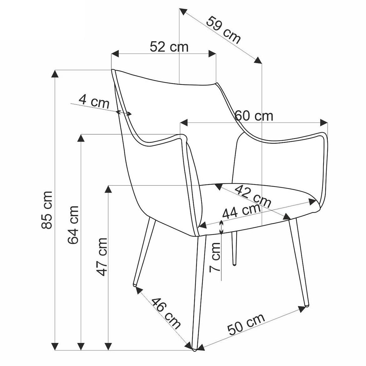 K559 stolica 60x59x85 cm bež