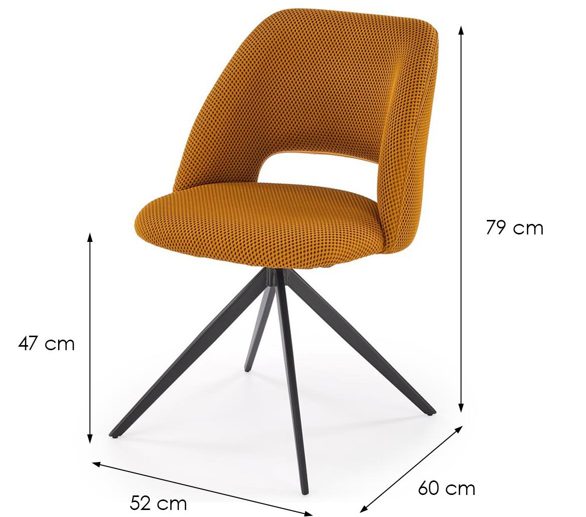 K546 stolica 52x60x79 cm senf