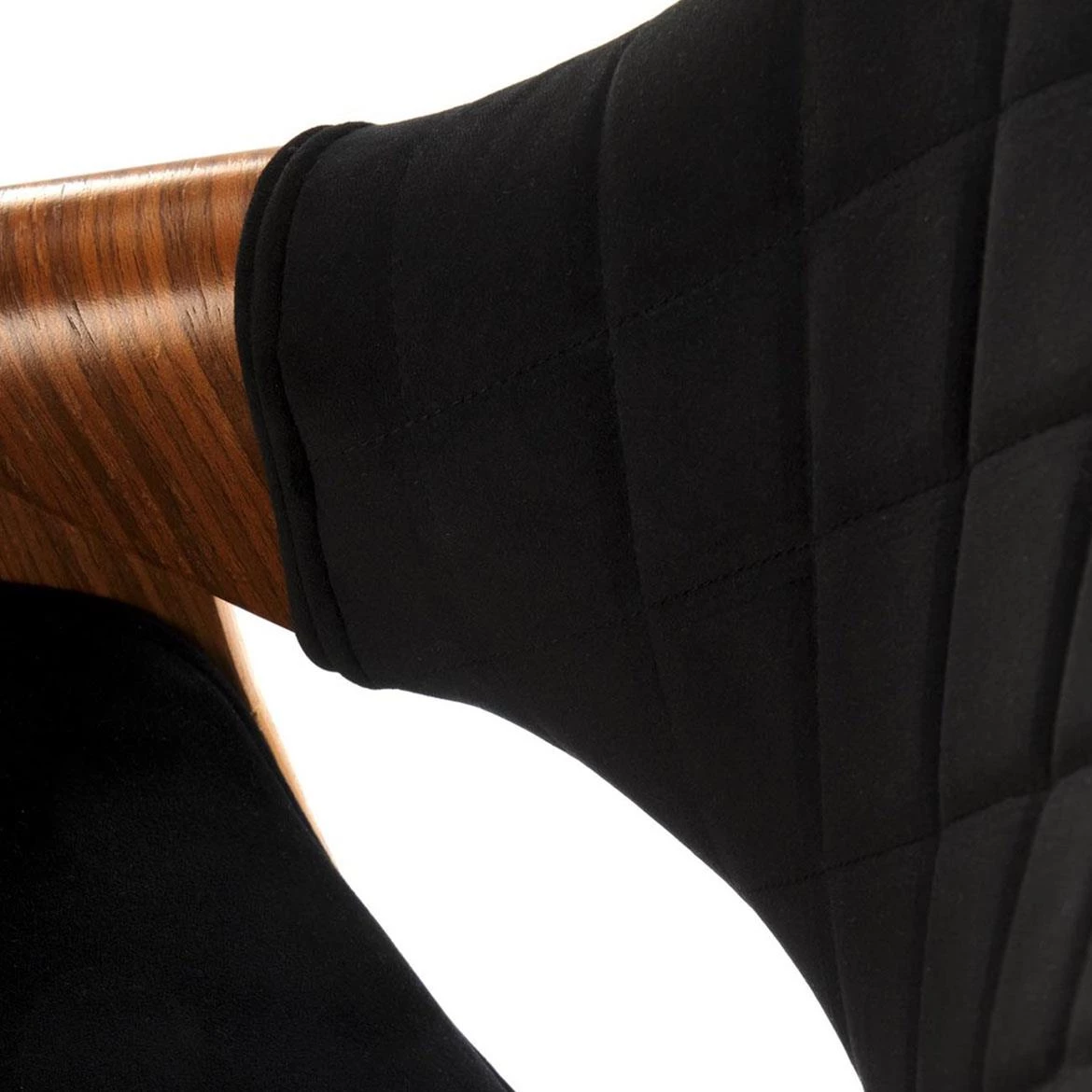H124 barska stolica 55x52x93 cm orah/crna eko koža