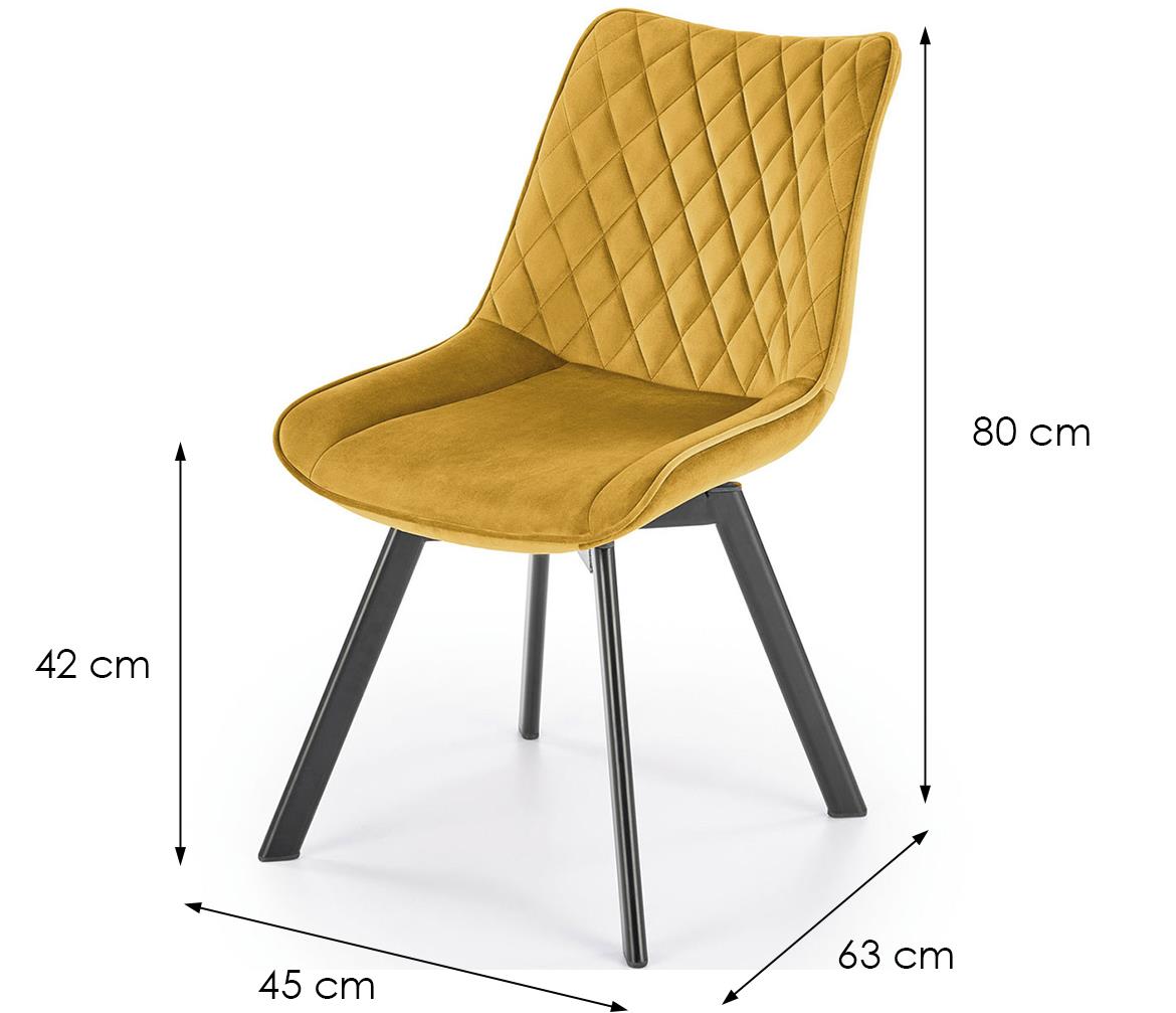 K520 stolica 45x63x80 cm senf