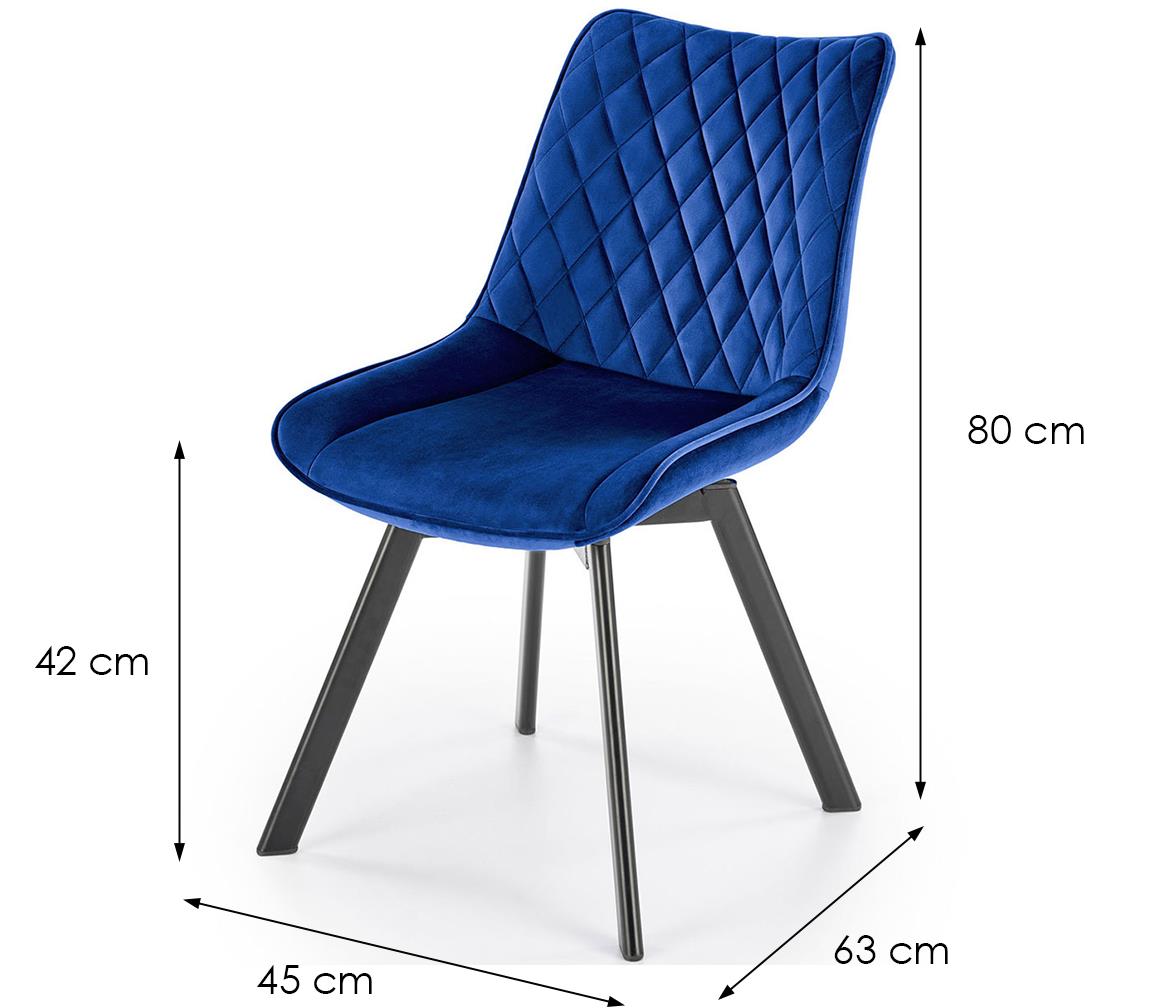 K520 stolica 45x63x80 cm tamno plava