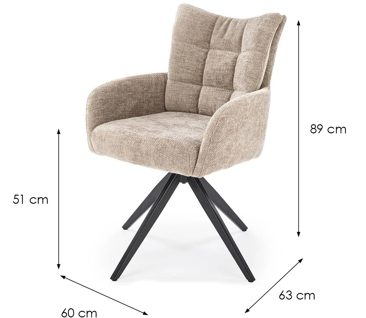 K540 stolica 51x63x89 cm bež