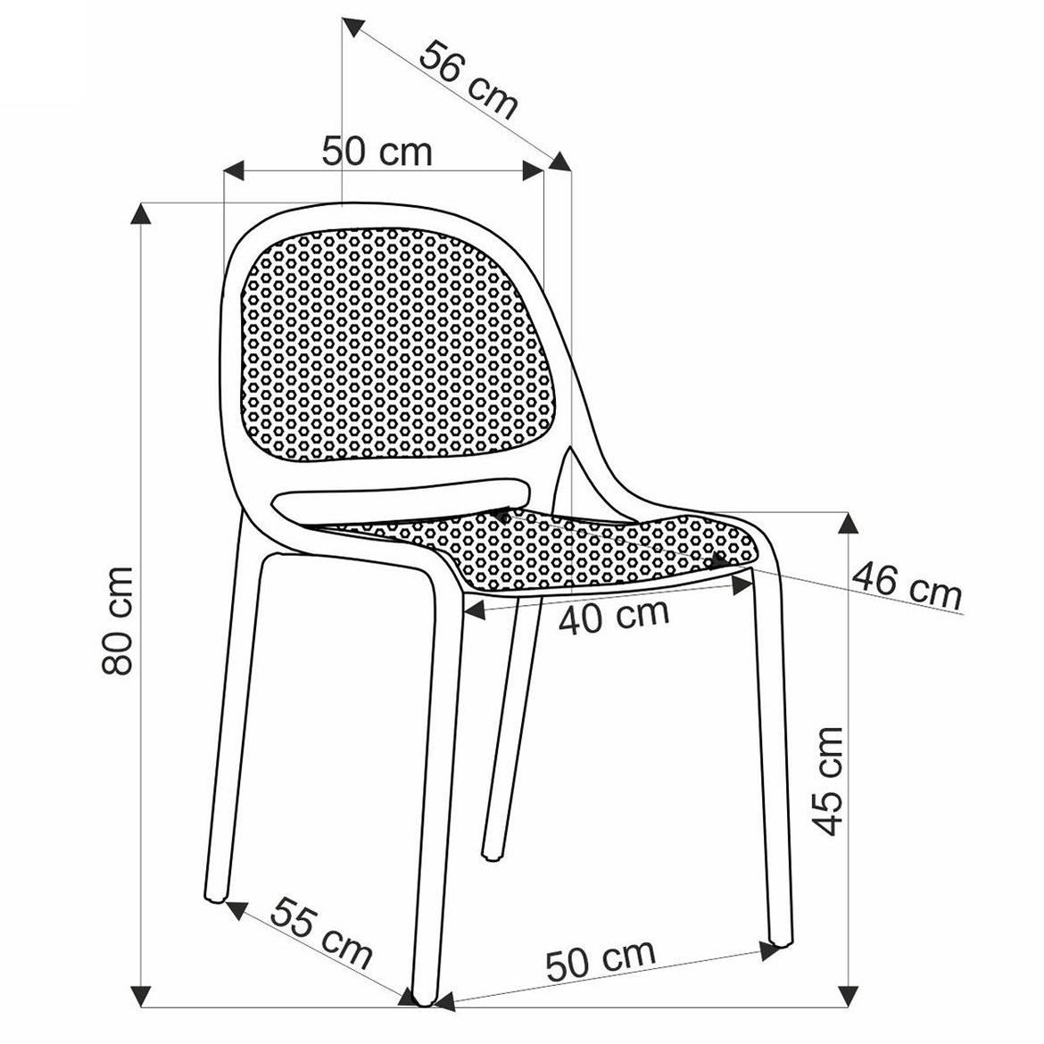 K532 stolica 50x56x80 cm bež