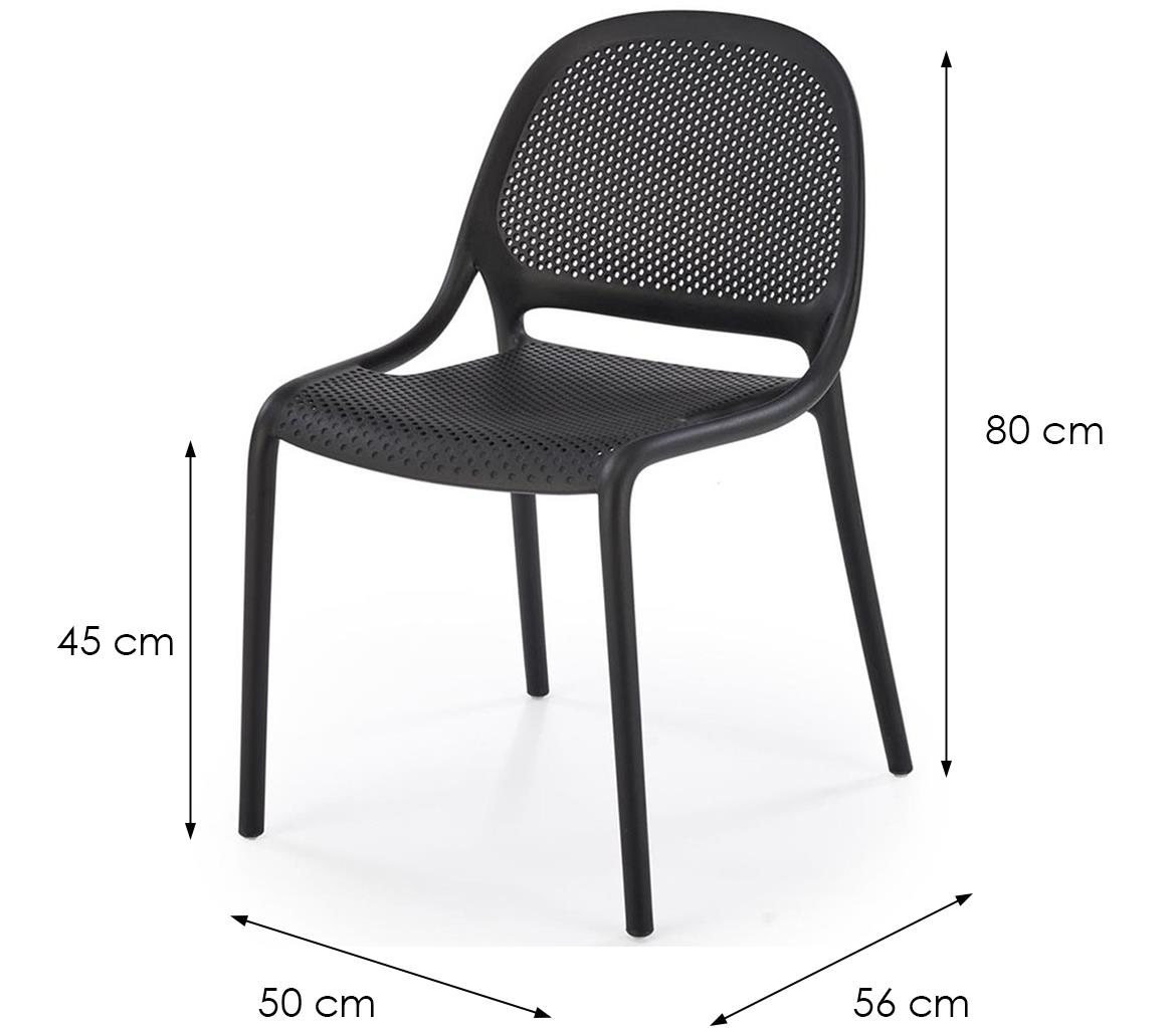 K532 stolica 50x56x80 cm crna