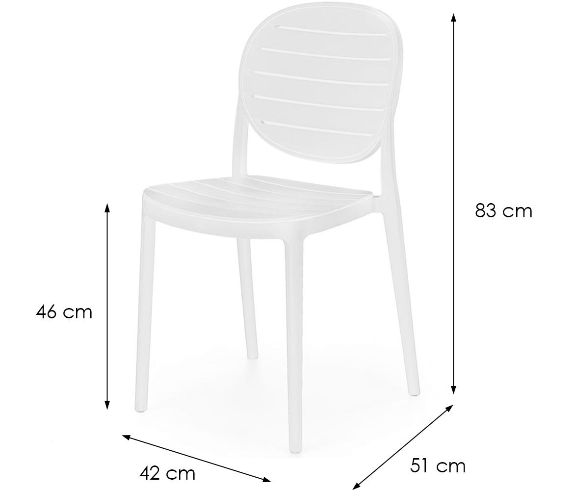 K529 stolica 42x51x83 cm bela