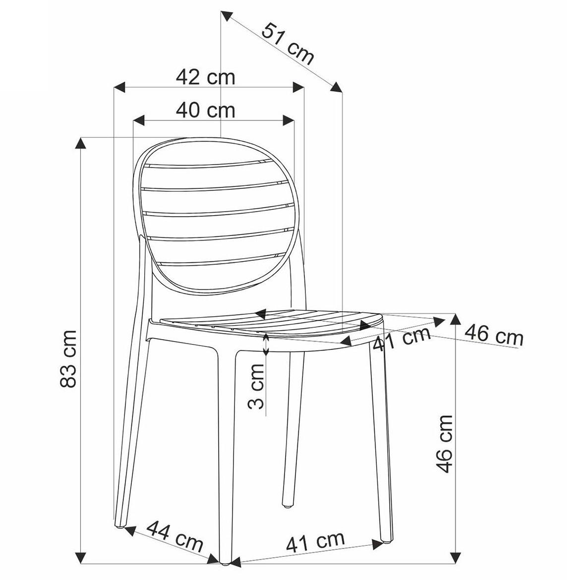 K529 stolica 42x51x83 cm crna