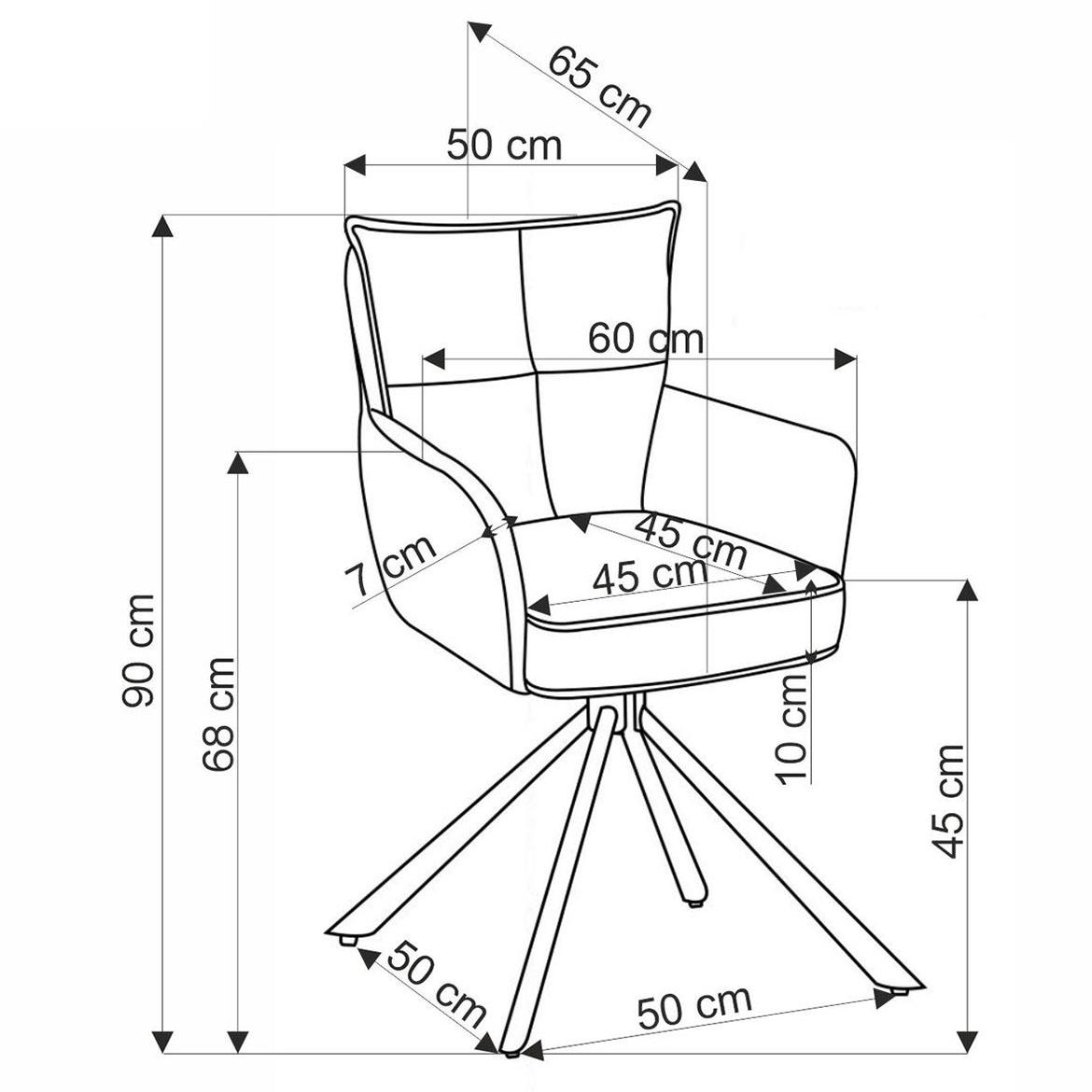 K528 stolica 60x67x90 cm siva