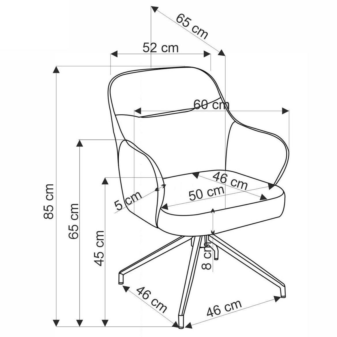 K527 stolica 60x65x85 cm bež/braon