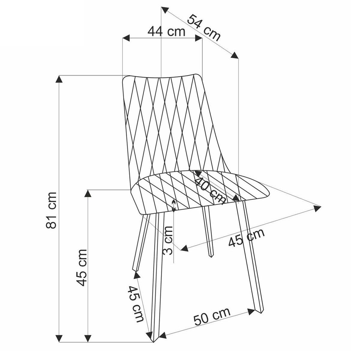 K561 stolica 44x58x85 cm maslinasto zelena