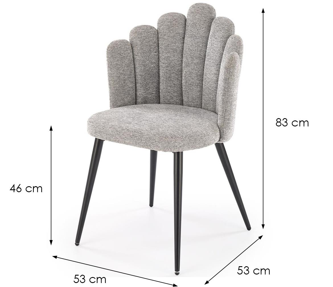 K552 stolica 53x53x83 cm siva