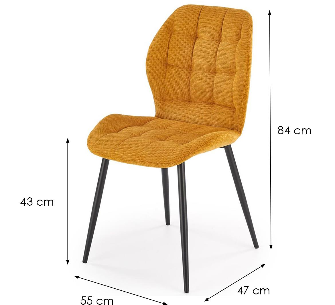 K548 stolica 47x55x84 cm senf