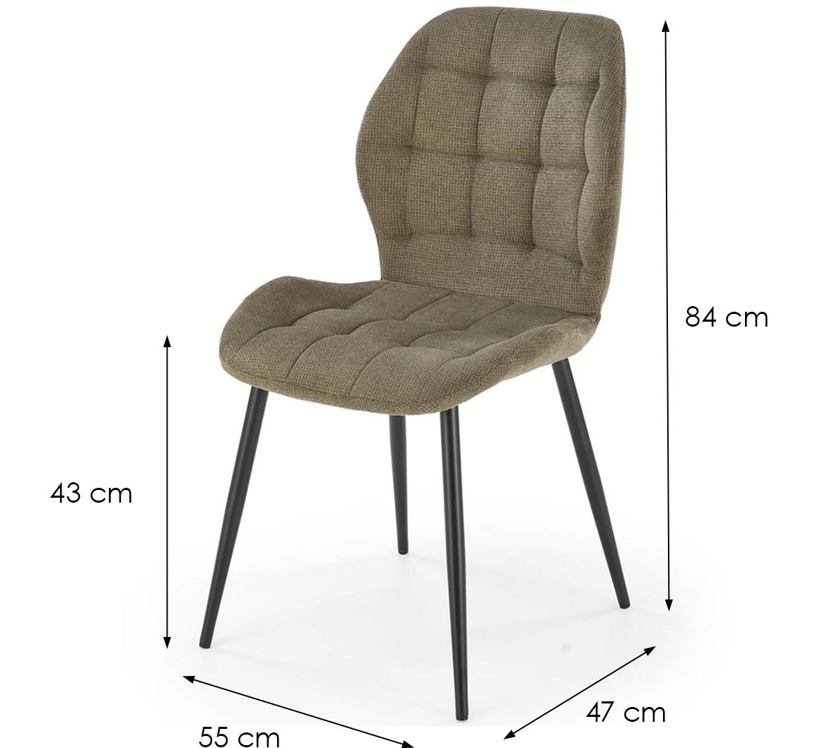 K548 stolica 47x55x84 cm maslinasto zelena