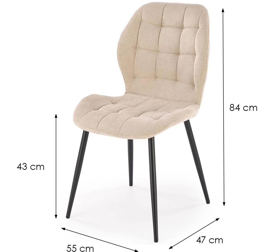 K548 stolica 47x55x84 cm bež