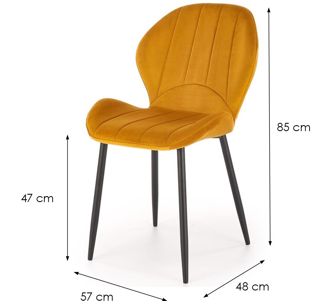 K538 stolica 48x57x85 cm senf