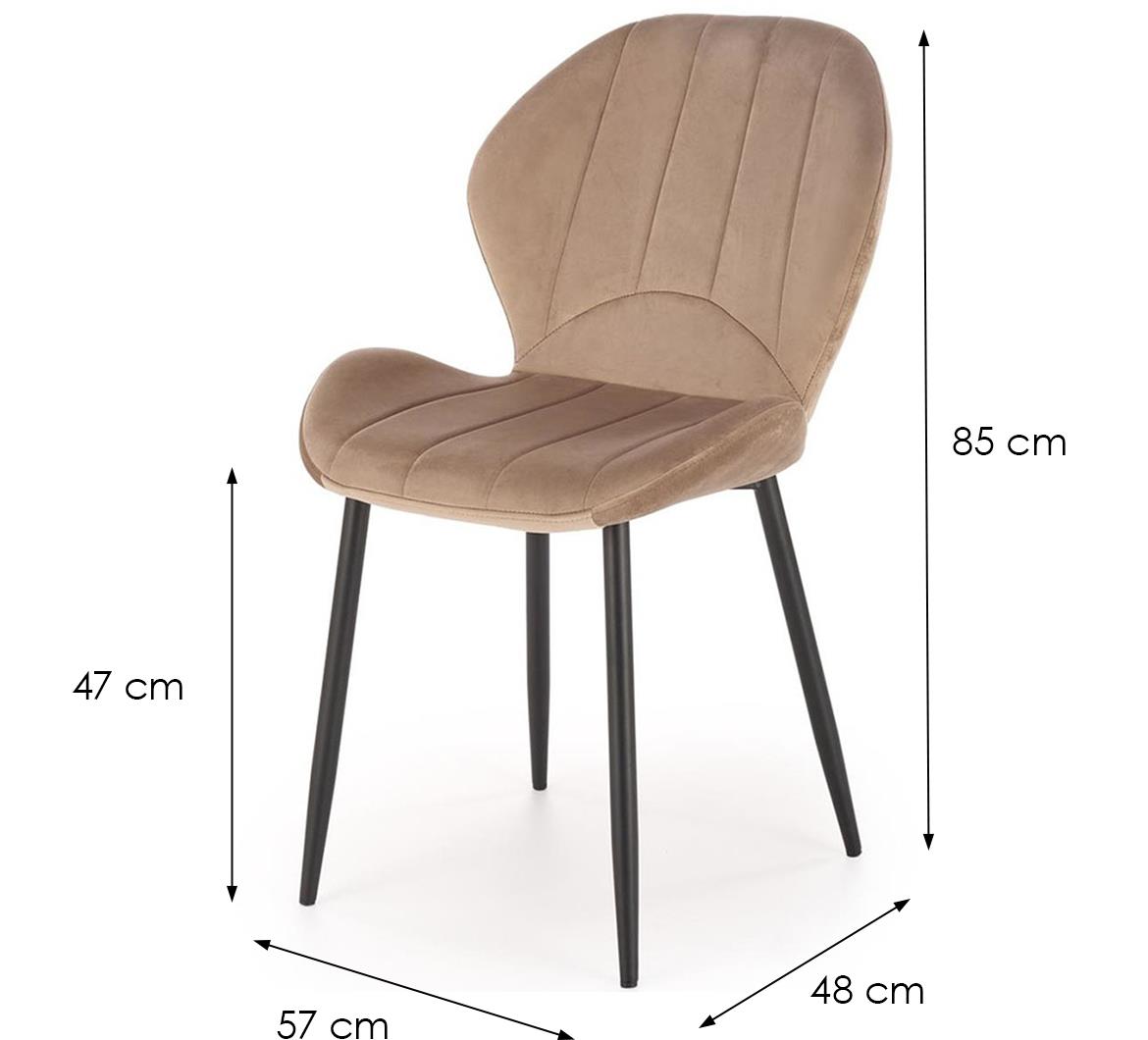 K538 stolica 48x57x85 cm bež