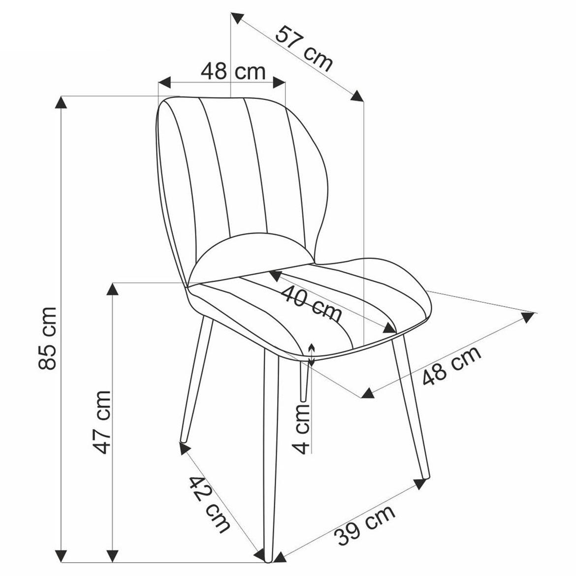 K538 stolica 48x57x85 cm bež