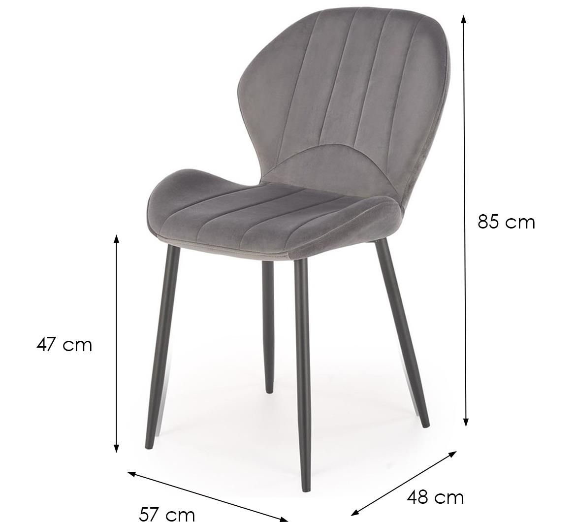 K538 stolica 48x57x85 cm siva