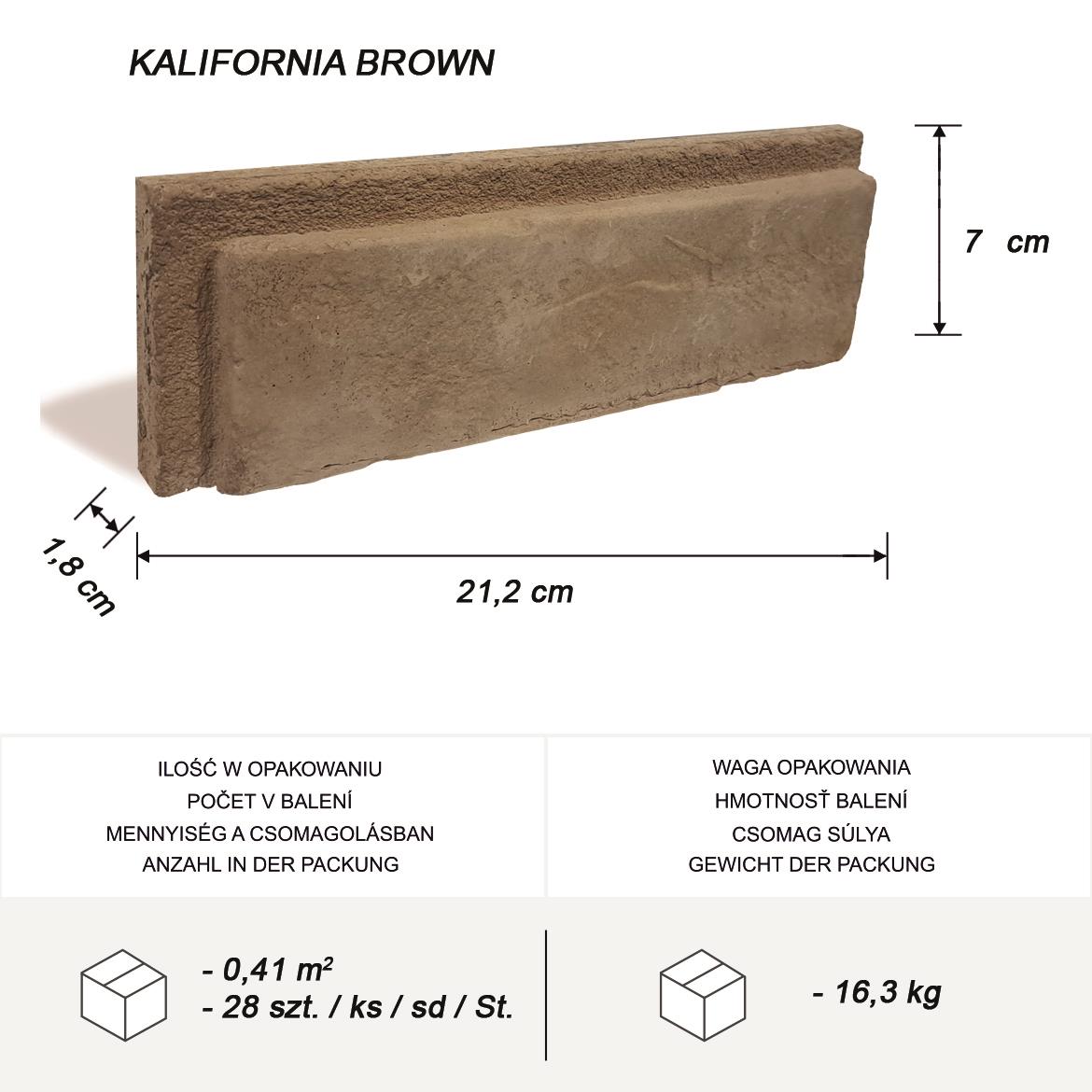 Betonski kamen Kalifornia Brown