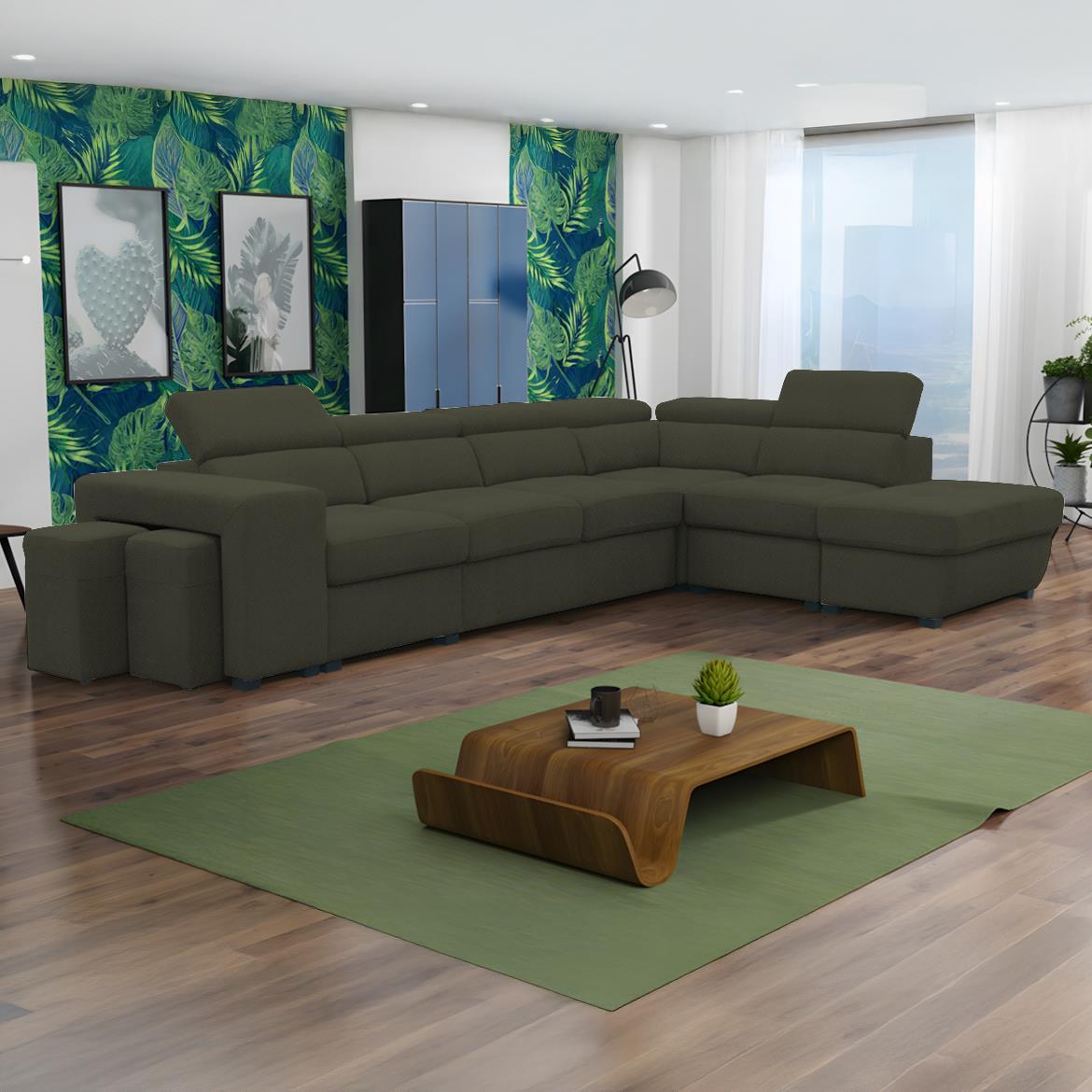 Positano ugaona sofa 2KSPUFA+B+1+2F+R+1+OTM Antologi?a 12 ZI