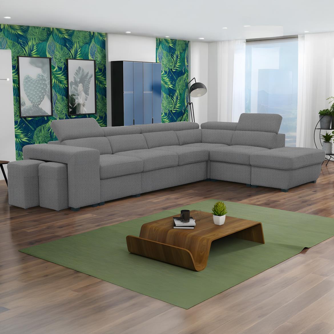 Positano ugaona sofa 2KSPUFA+B+1+2F+R+1+OTM Antologi?a 18 SZ