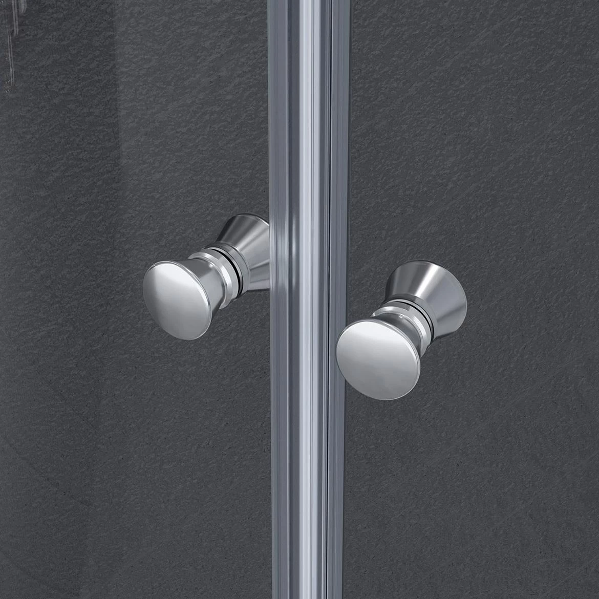 Tuš kabina polukružna Uni 80x80x185 hrom