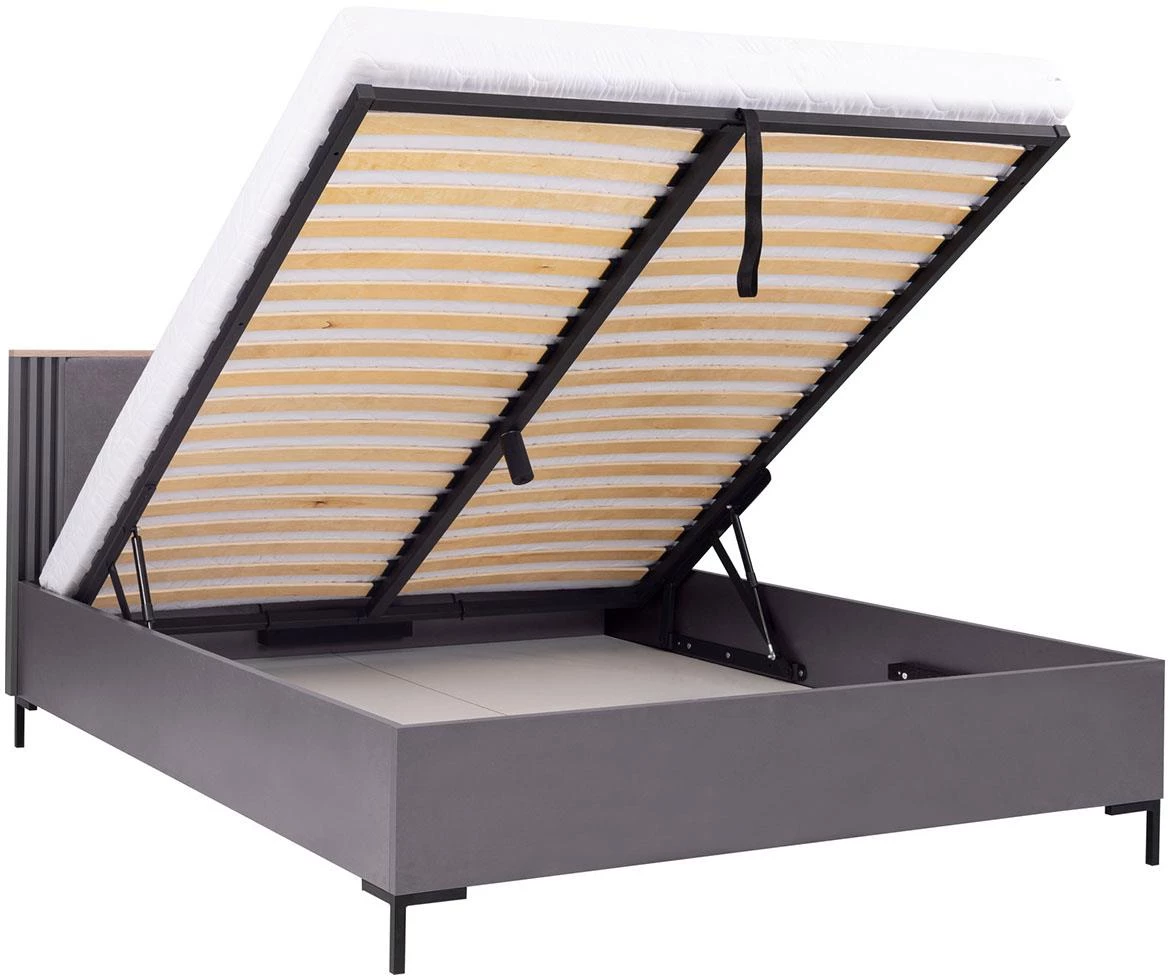 Allmo AL19 160 krevet s podiznom podnicom 168x208x94,5 cm grafit