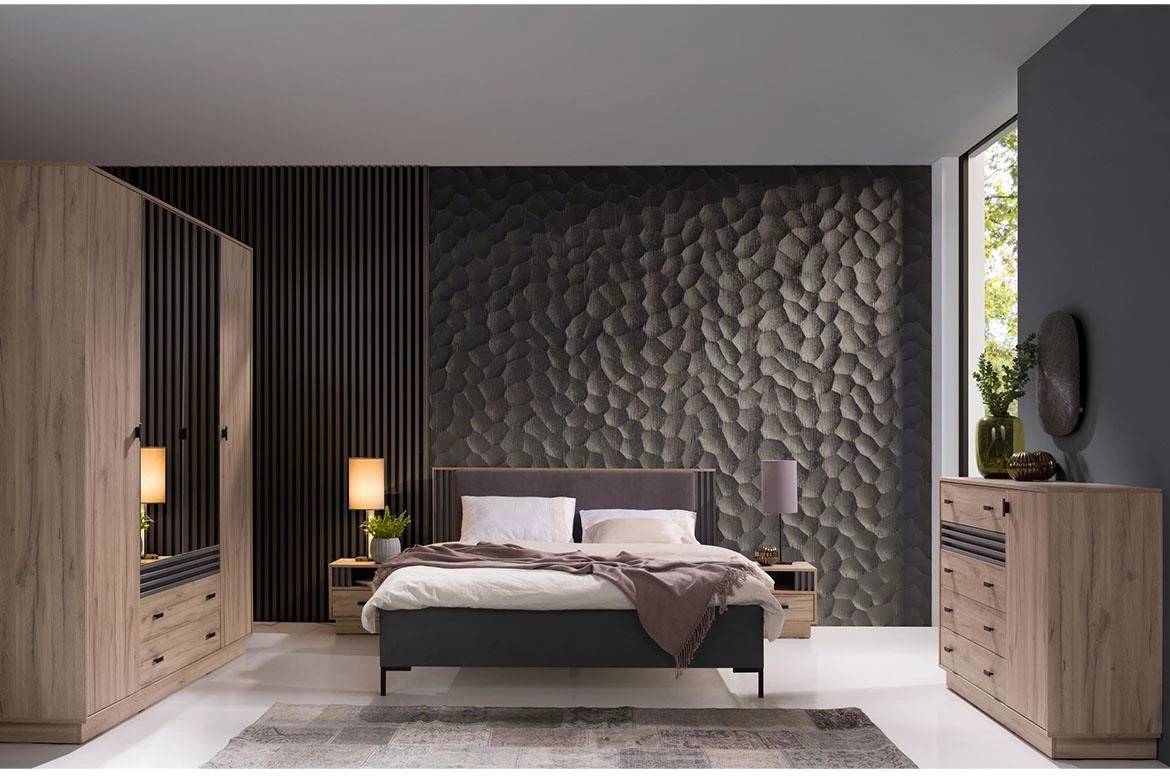 Allmo AL19 160 krevet s podiznom podnicom 168x208x94,5 cm grafit